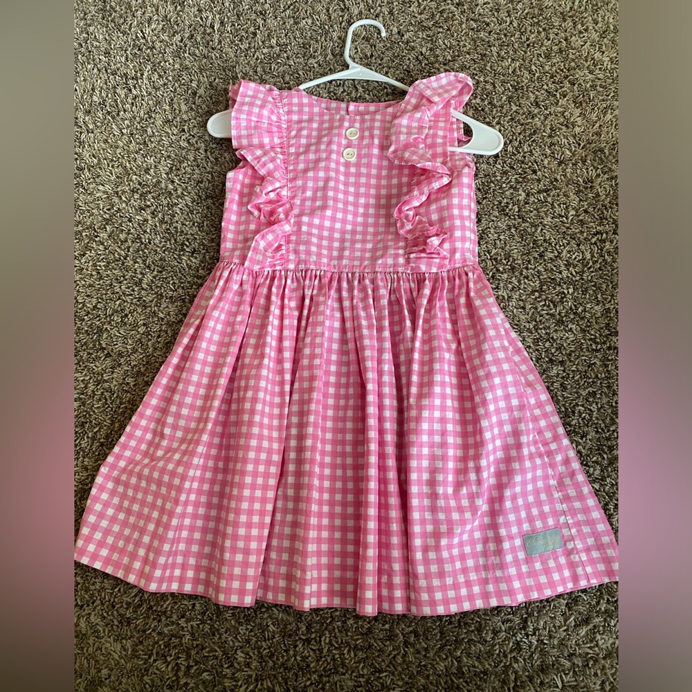 Eleanor Rose dress pink and white